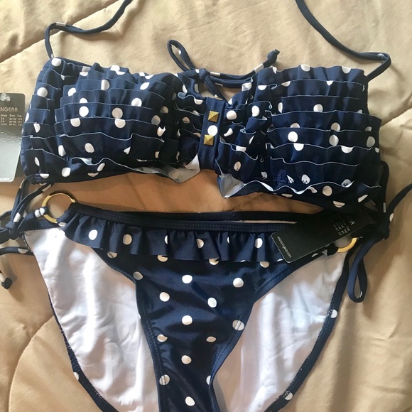 Ingear NWT Navy Bikini Top (S) and Bottom (M) - Picture 2 of 2